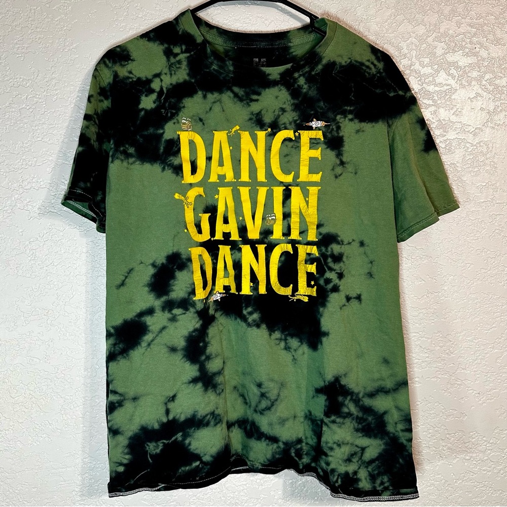 Dance Gavin Dance Graphics GREEN Tie Dye T-shirt - Unisex Medium